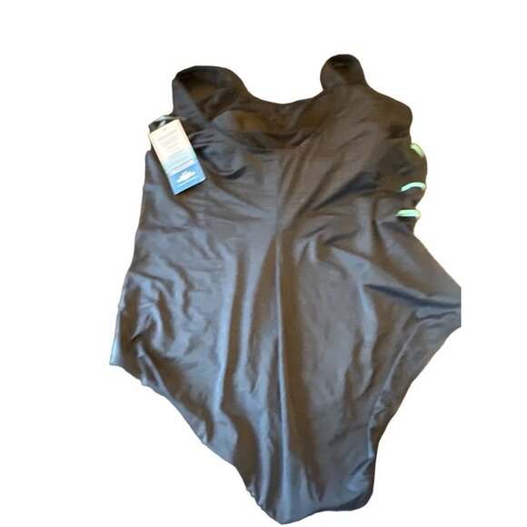 NWT Aquabelle Swimsuits for All Blue One Piece Size 32 - Picture 3 of 7